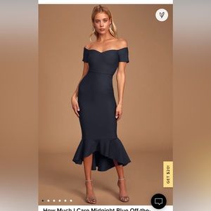 Lulu’s off the shoulder dress - so flattering!  Perfect for a wedding. Sz Large